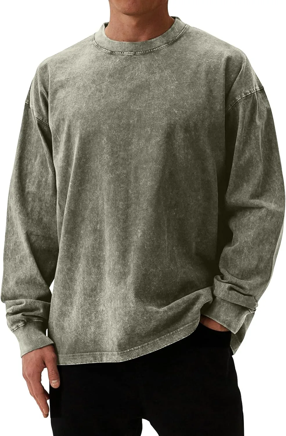 

Мужская футболка с длинным рукавом Casual Acid Wash