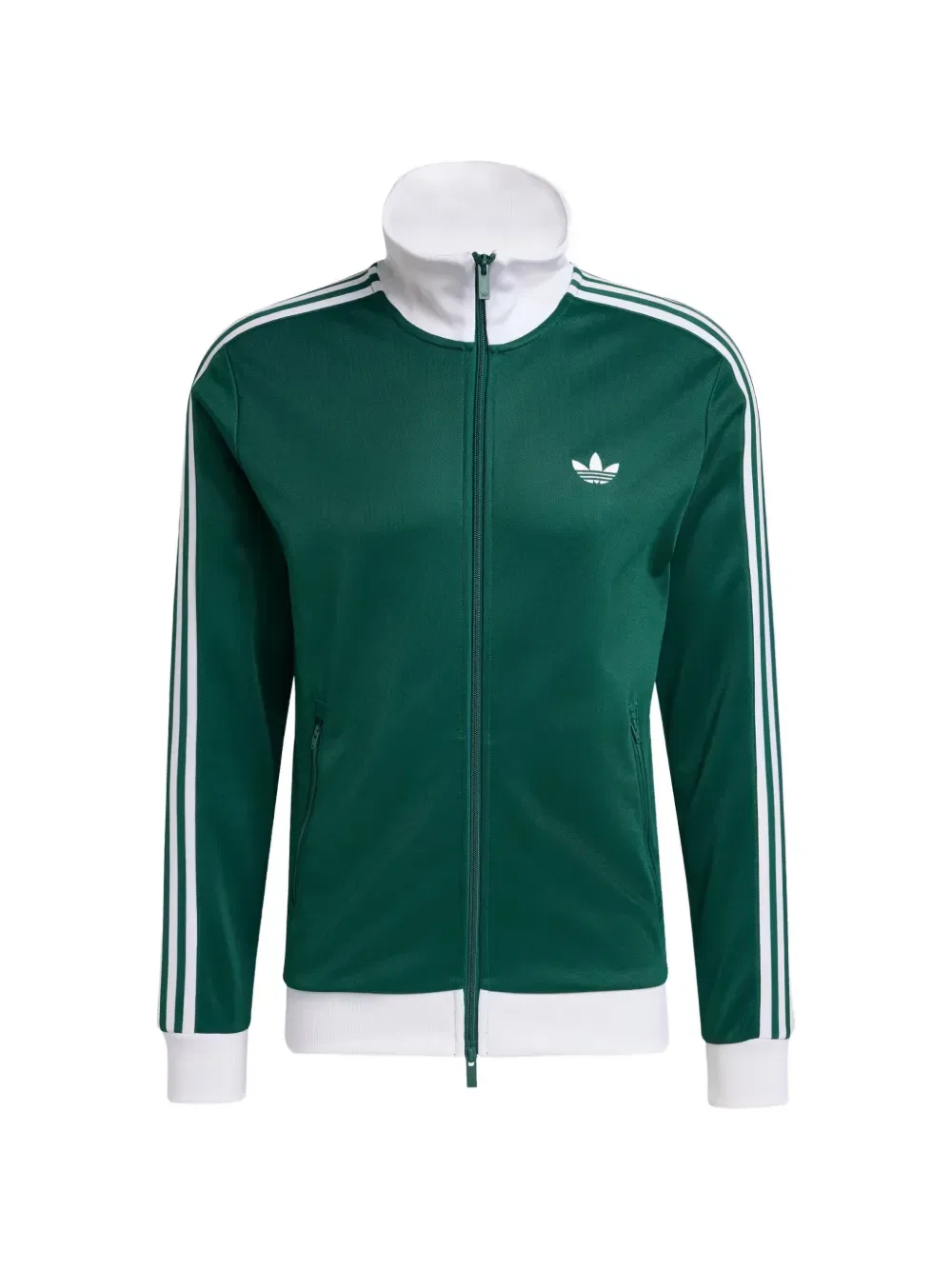 Толстовка на молнии с полосатыми рукавами Adidas, зеленый
