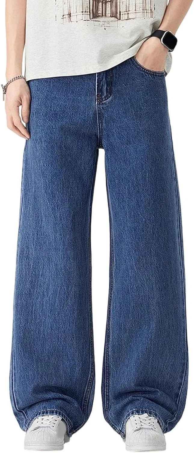 Джинсы прямые классические Baggy Wash, Deep Blue B3