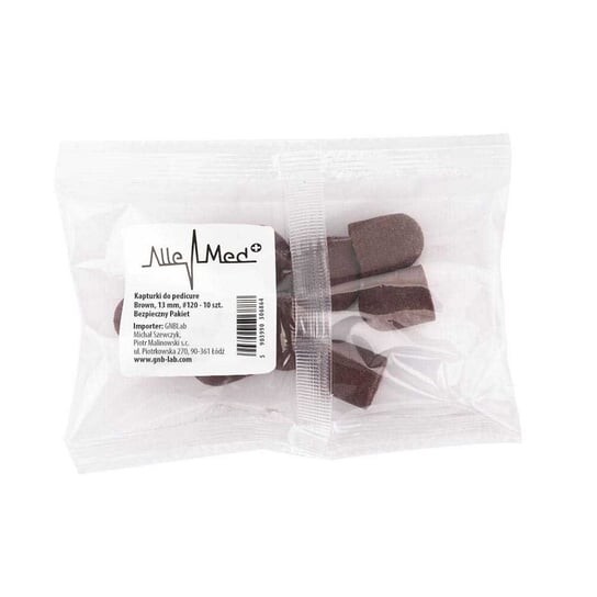 Насадки для педикюра 13 мм, зернистость 120, AlleMed Brown, 10 шт. Molly Lac — фото 2