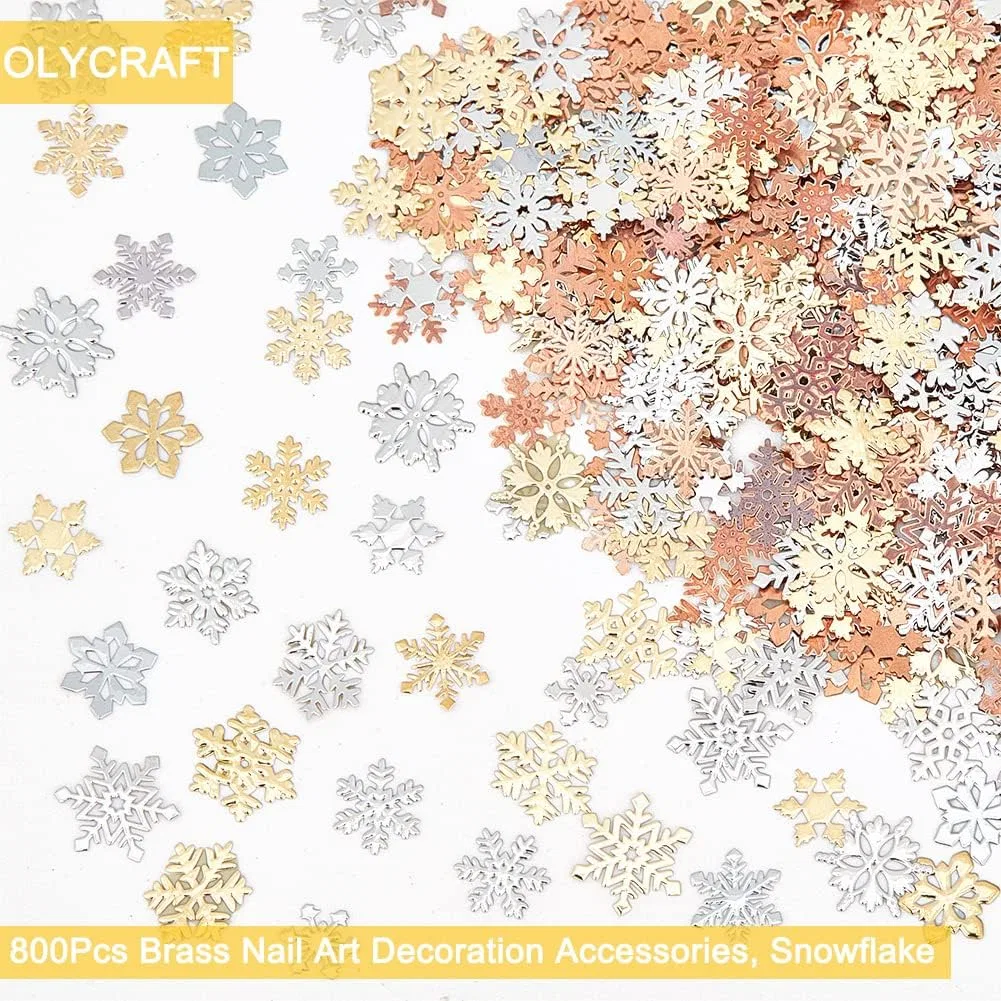 Набор из 800 украшений для ногтей «Снежинка» от OLYCRAFT Olycraft, Snowflakes — фото 4
