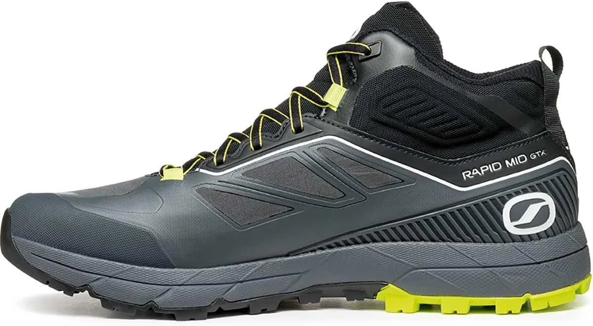 Ботинки Scarpa Herren Rapid Mid GTX Schuhe, Anthracite Acid Lime — фото 3