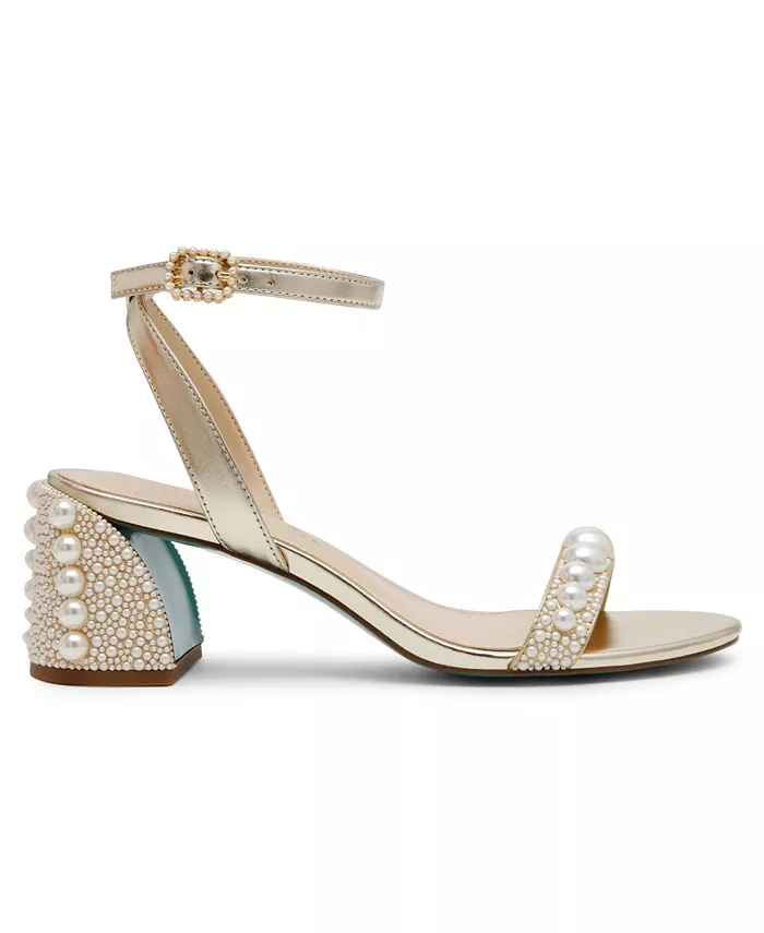 Женские босоножки Tina Block Heel Betsey Johnson, золотой — фото 2