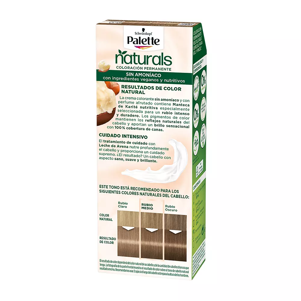 Краска для волос Palette naturals color creme Palette, цвет 6.0-rubio oscuro, 1 шт. — фото 2