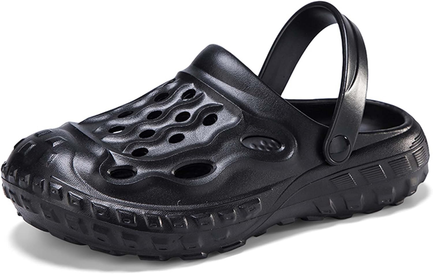 

Мужские сабо для сада, легкая обувь на выход, пляжные шлепанцы с уникальным дизайном протектора шин Vtiao, черный