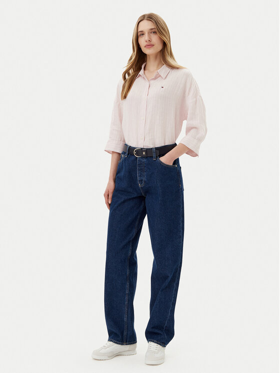 Свободная рубашка WW0WW46169 Tommy Hilfiger, розовый — фото 2
