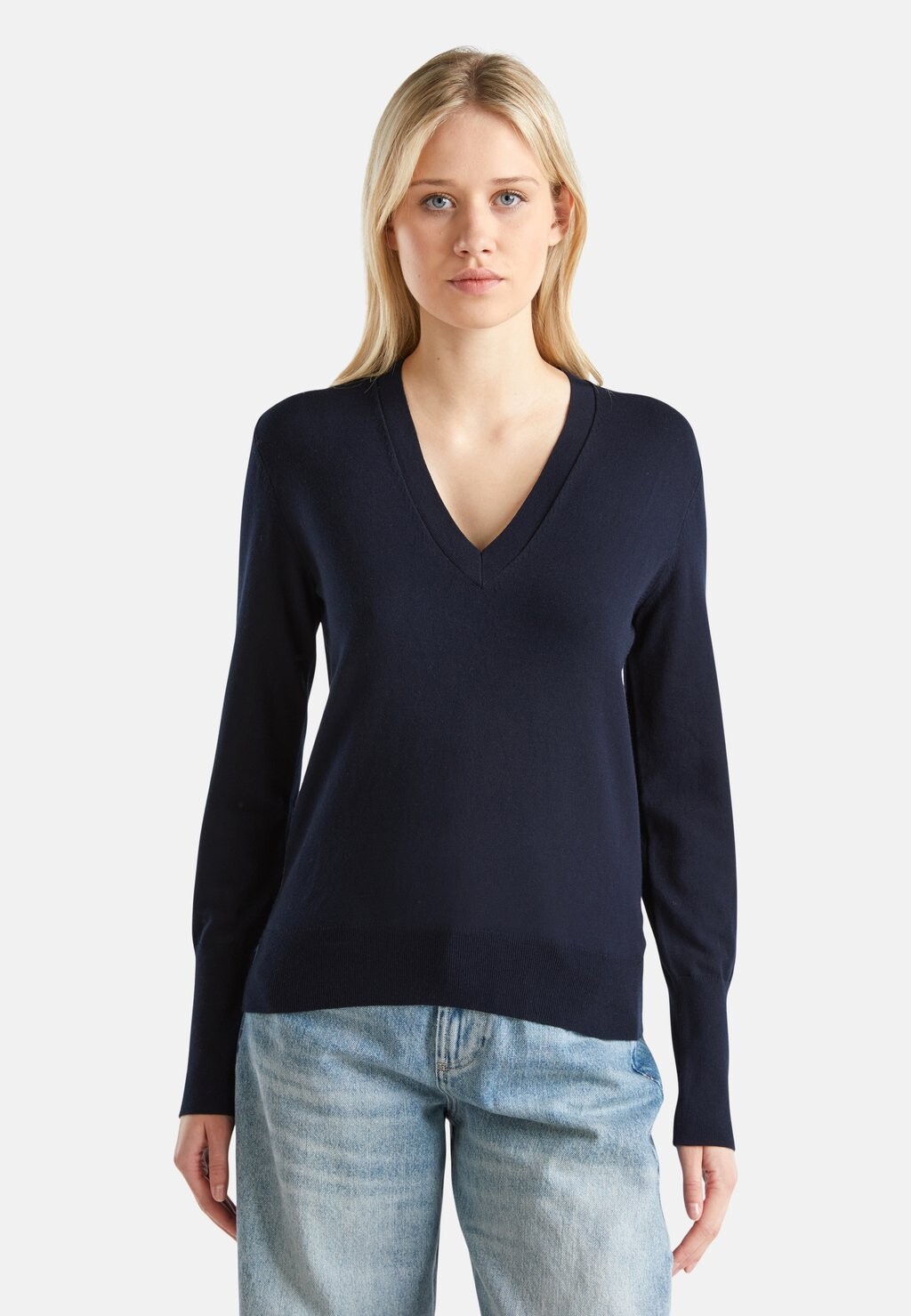 

Джемпер V-NECK United Colors of Benetton, синий