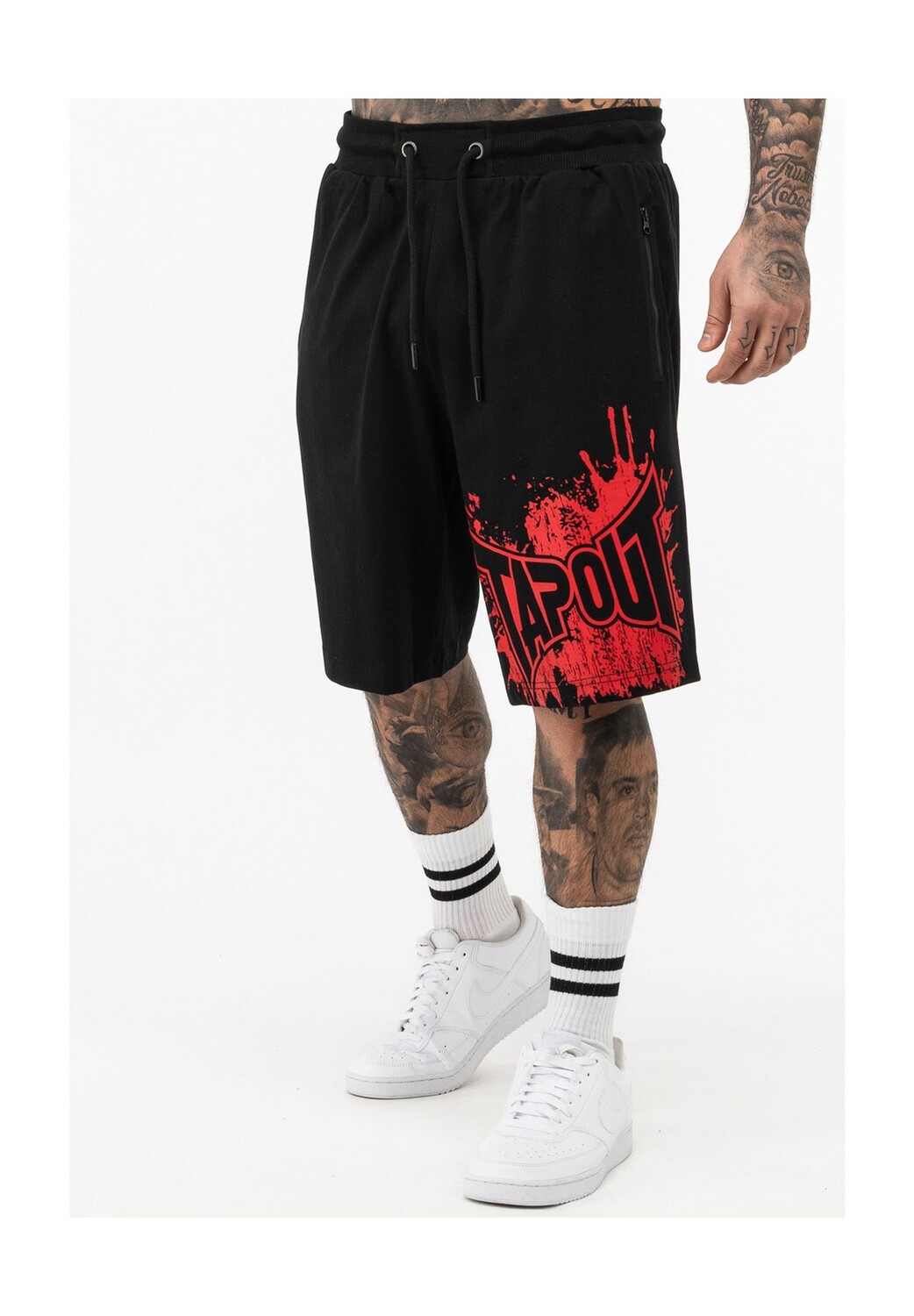 

Мужские шорты обычного кроя BLASHED TAPOUT, черно-красный