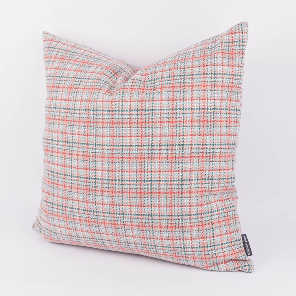 

Чехол на подушку Victoria с клетчатой ​​структурой розовый, бирюзовый, голубой, разные размеры, размер 50x50см (ВxШ) размер 50x50см (ВxШ) Schöner-Leben