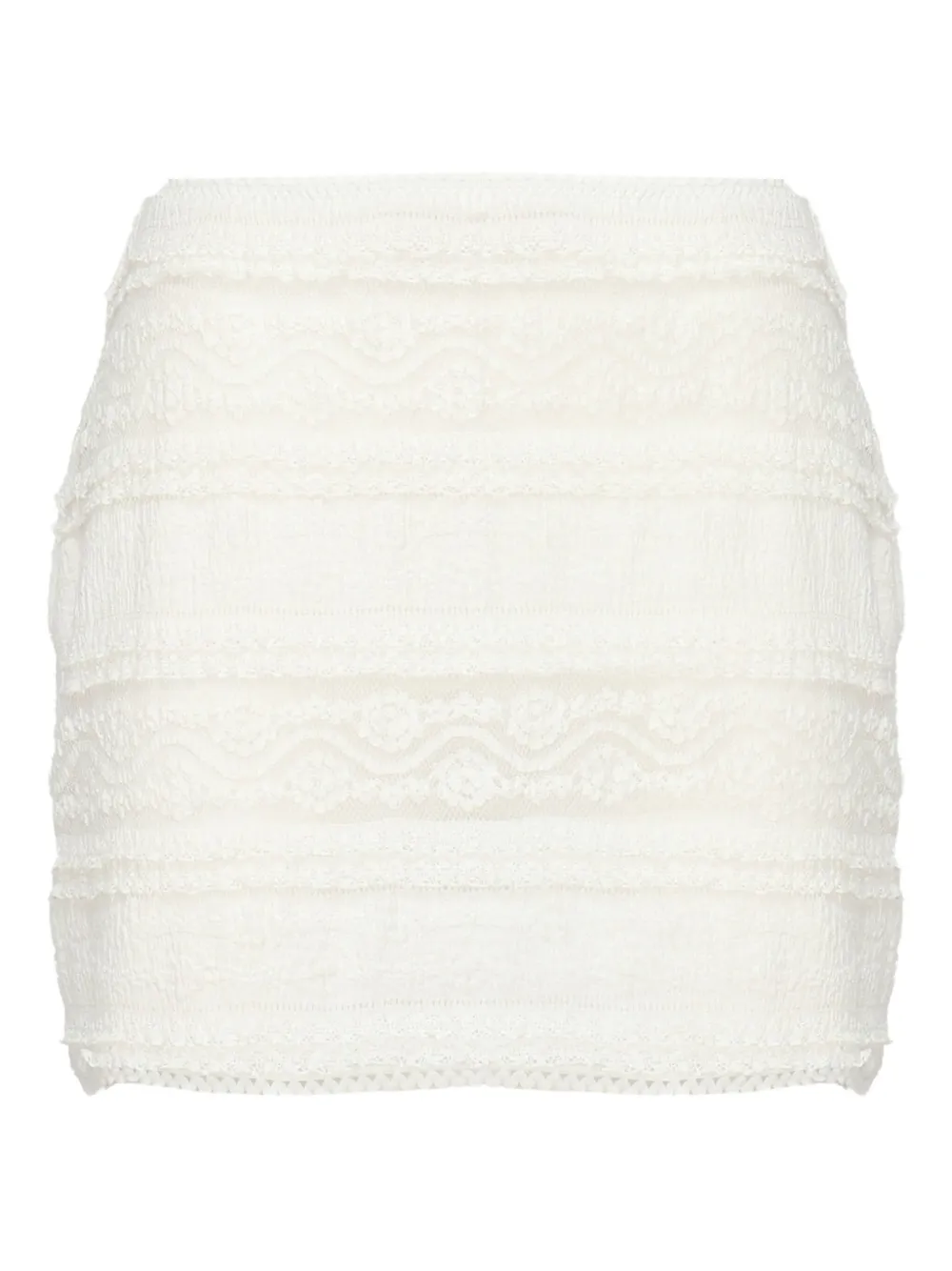 

Мини-юбка с кружевной отделкой Charo Ruiz Ibiza, белый