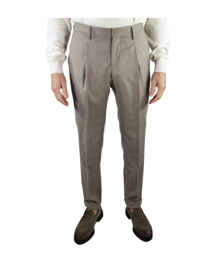 

Серые шерстяные брюки с прорезными карманами Briglia, серый