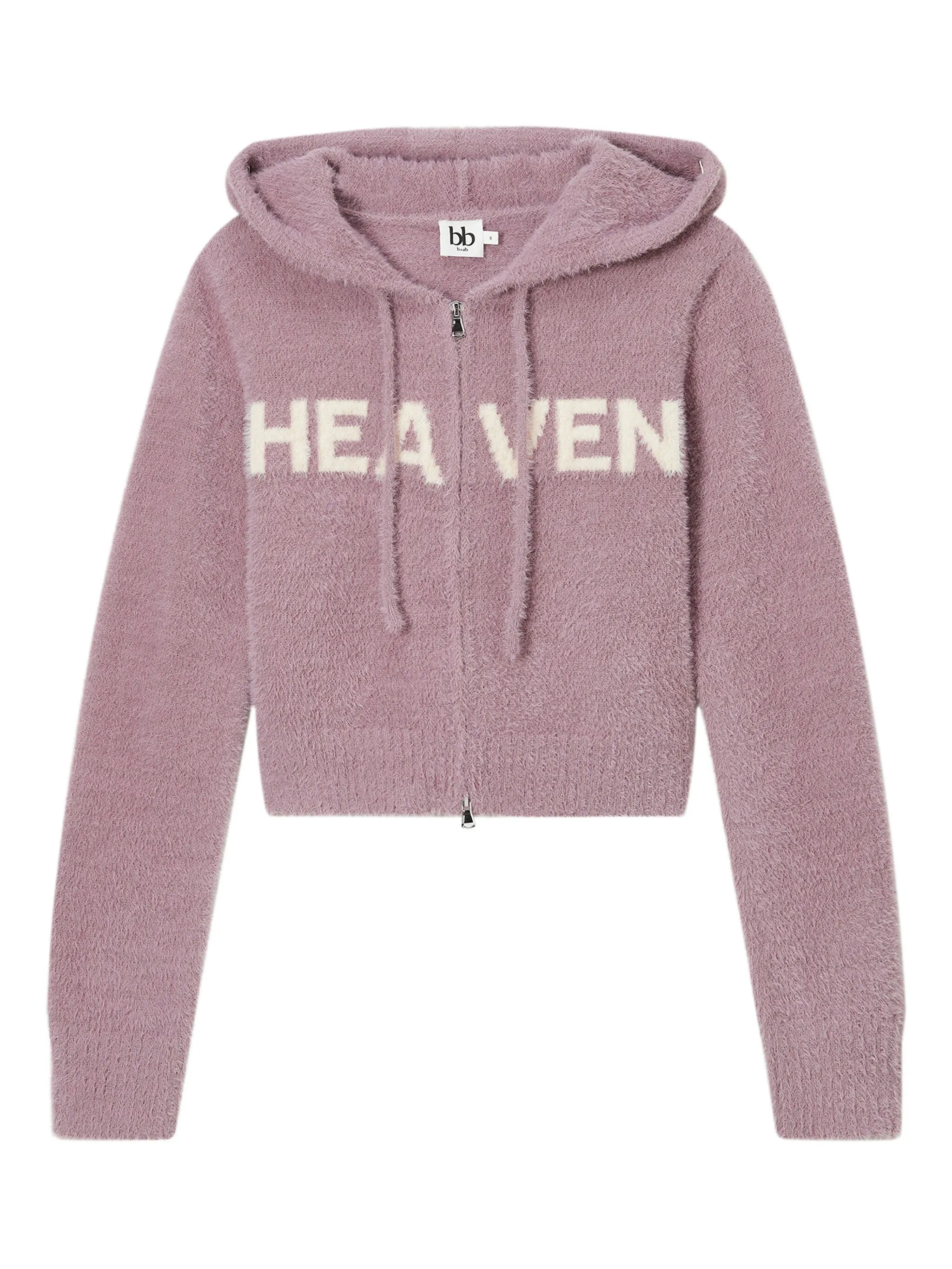 

Пушистый кардиган на молнии с капюшоном B+Ab, розовый