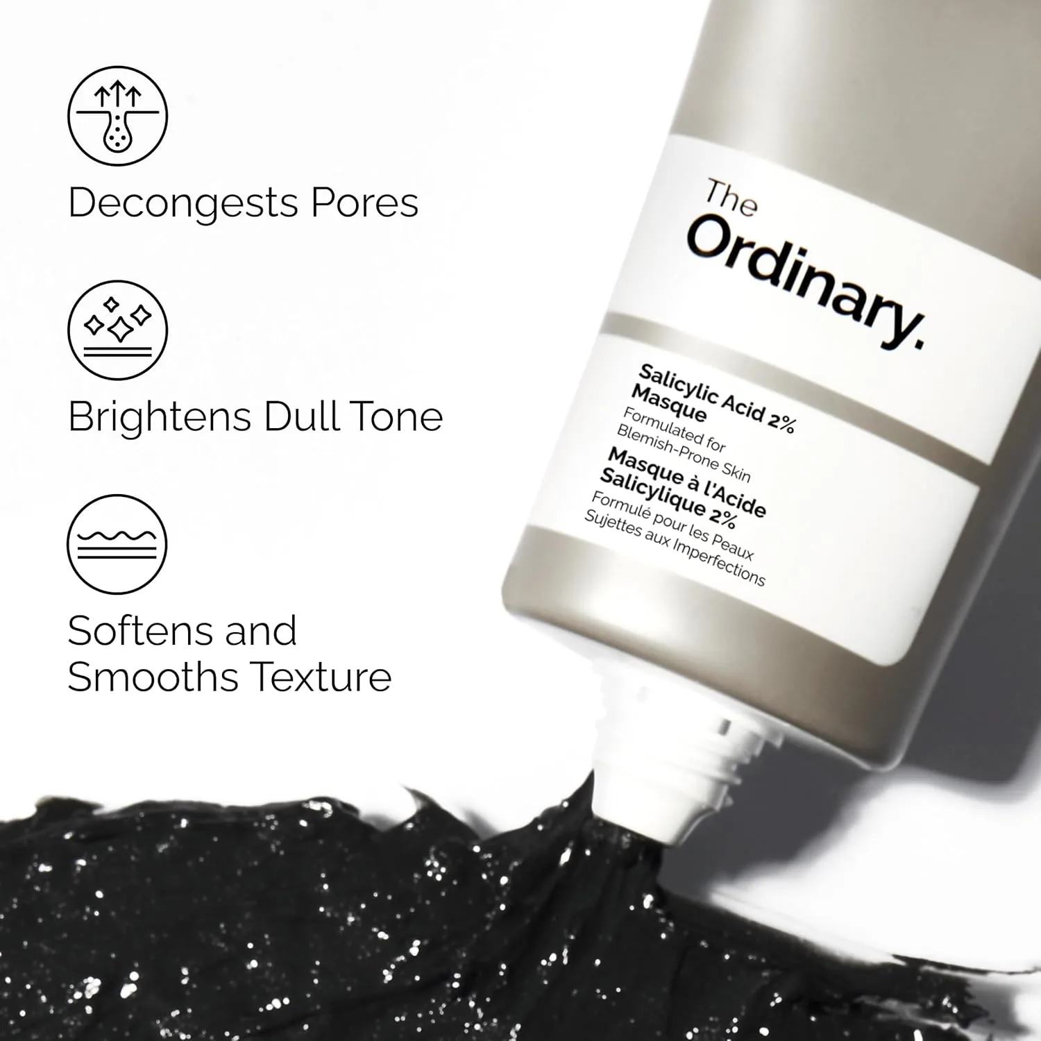 Маска для лица The Ordinary — С салициловой кислотой %, очищающая с углем и глиной для проблемной кожи, . ( .), 43 мл — фото 3