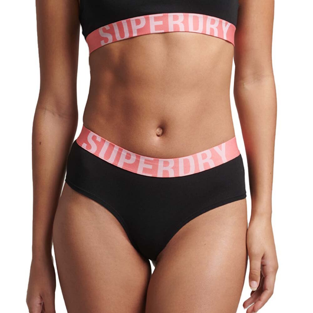 

Трусы Superdry Large Logo Hipster NH, черный