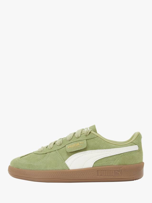 Тренеры Palermo из замши на шнуровке PUMA, Green/White — фото 4