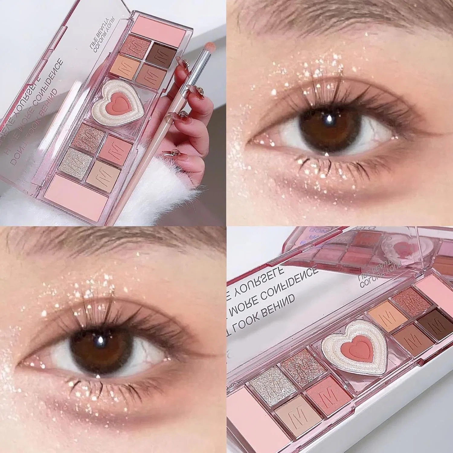 Тени для век Pro Eye Palette Air Cool Mute Color Pink, 12 оттенков — фото 4