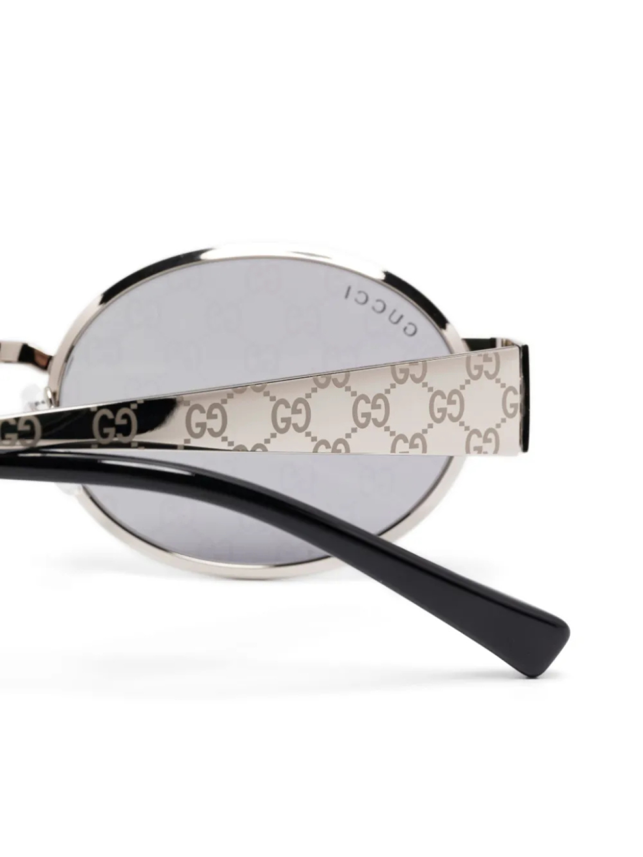 Солнцезащитные очки в круглой оправе Gucci Eyewear, серебряный — фото 3