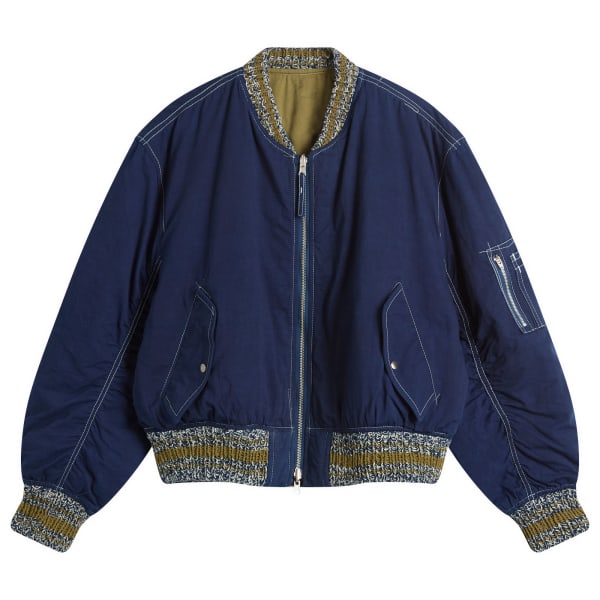 

Story mfg seed printed wonky wear bomber Story Mfg., индиго