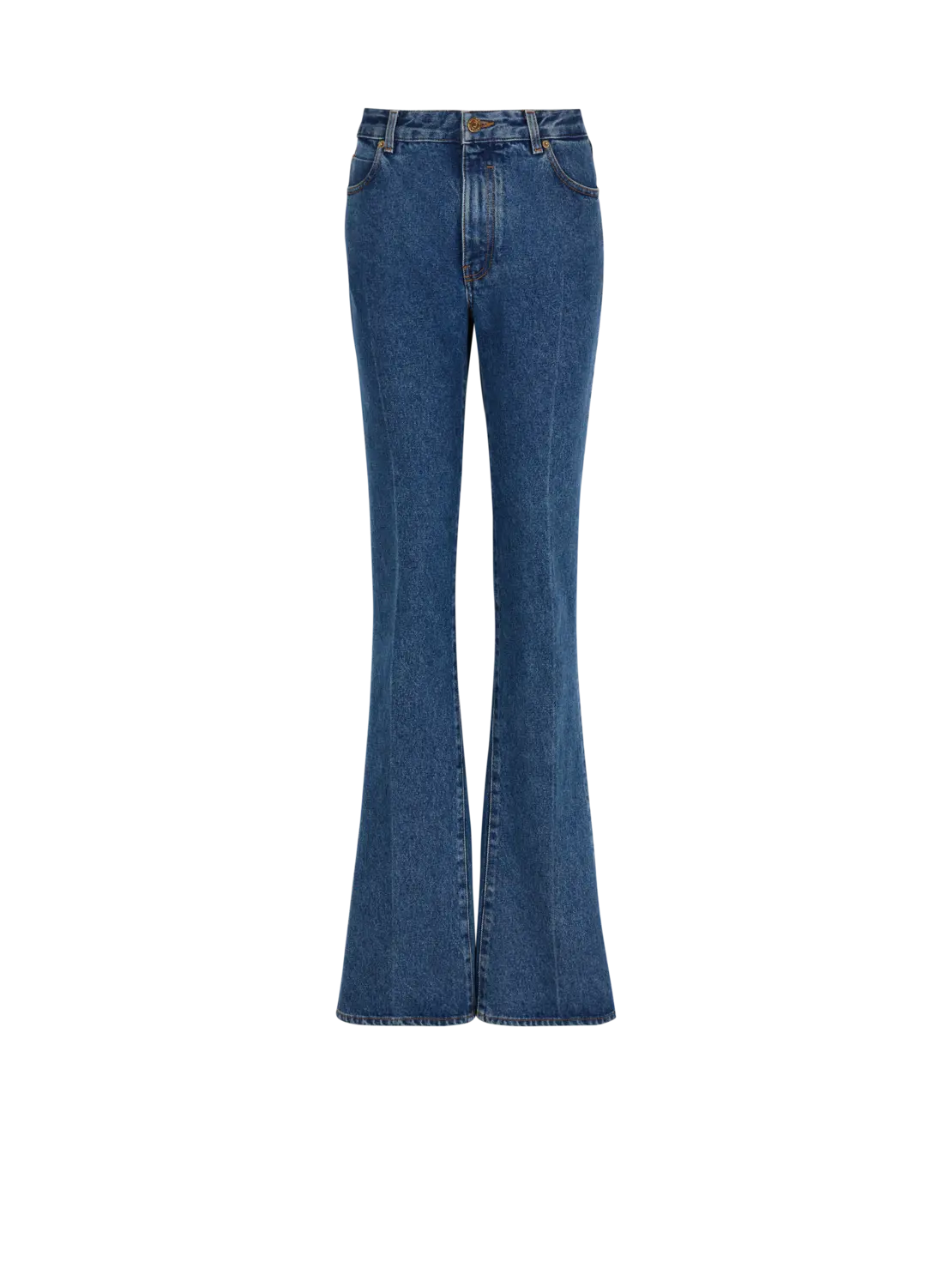 

Джинсы прямого кроя из денима Balmain, синий