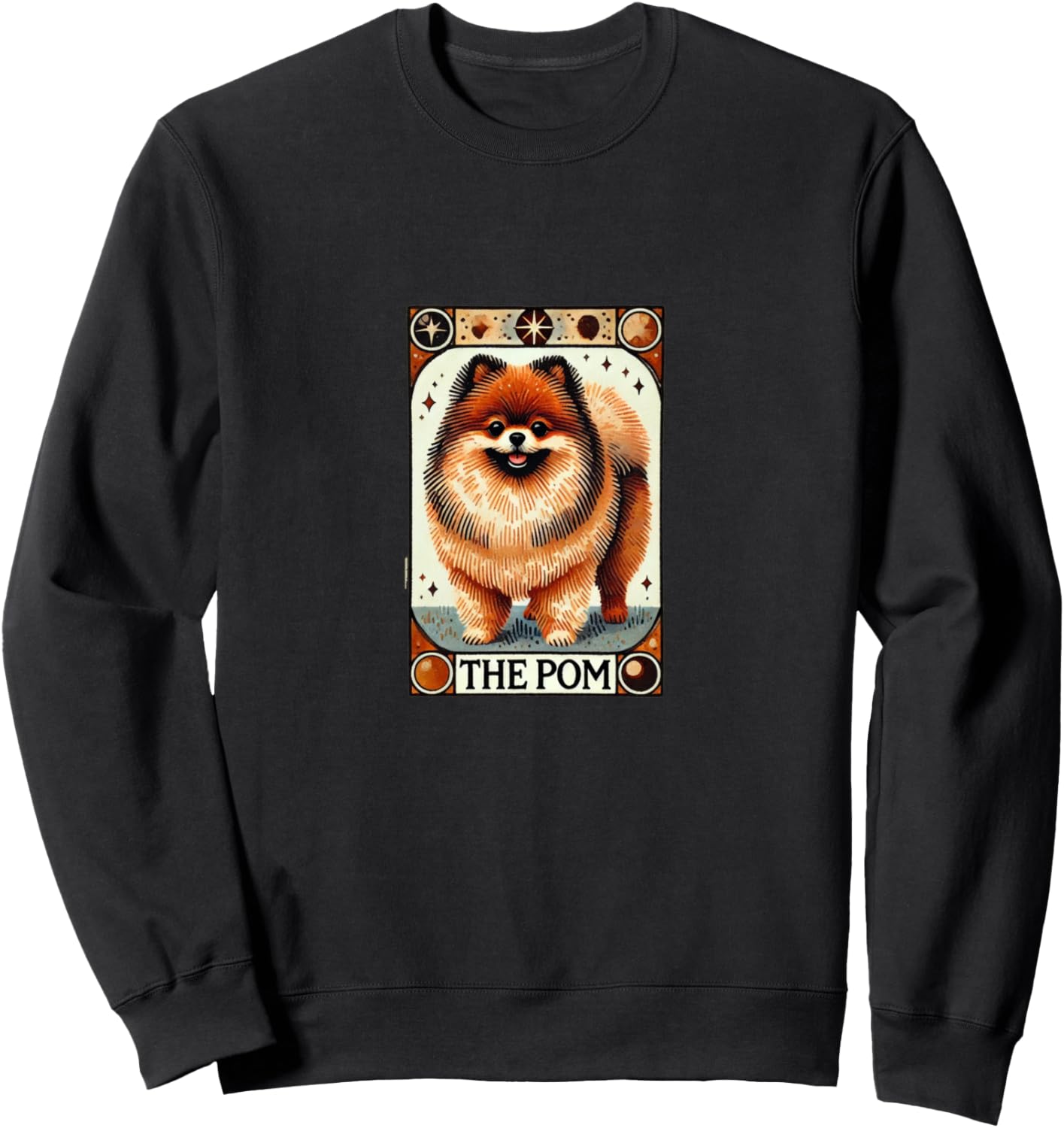 

Толстовка с изображением колоды карт Таро «Померанский шпиц» Vintage Pomeranians Snugg, черный
