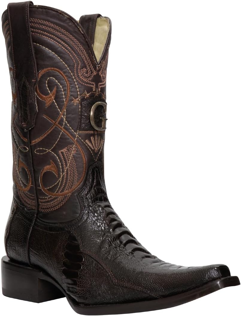 

Мужские экзотические ковбойские сапоги El General из ноги страуса - коричневые Generic