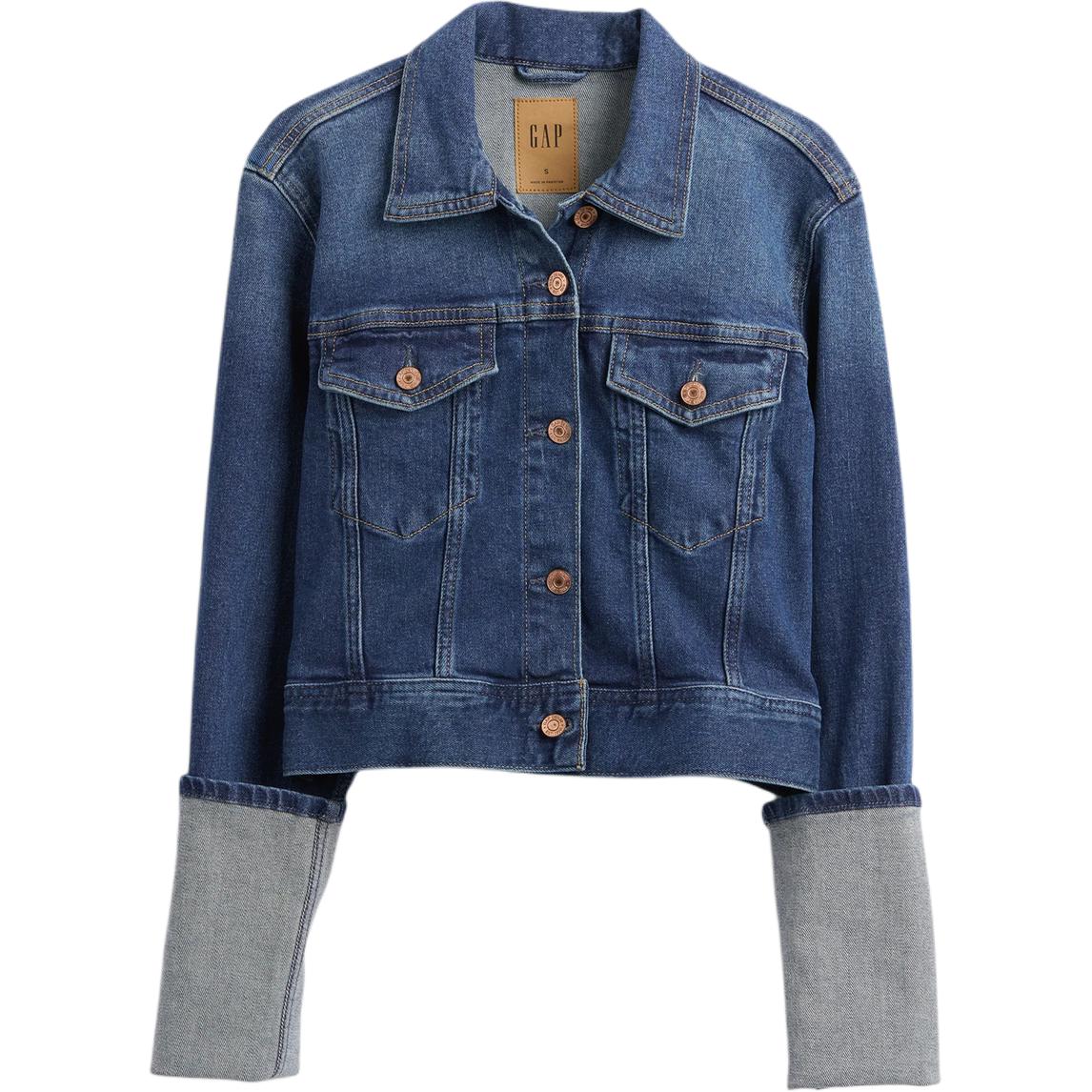 

GAP Стираное женское пальто среднего размера, Medium Washed