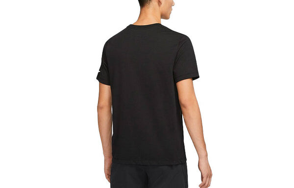 Футболка rafa casual sports round neck tennis short sleeve black Nike, черный — фото 2