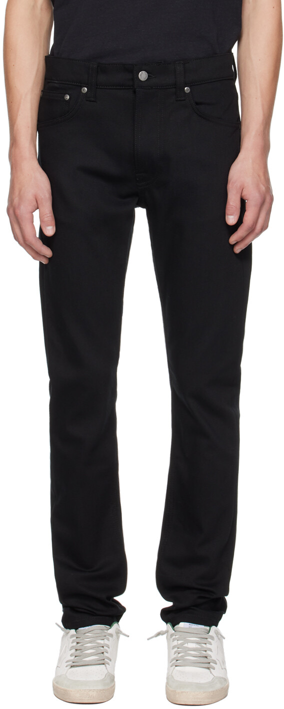 

Черные джинсы Lean Dean Nudie Jeans, Dry ever black