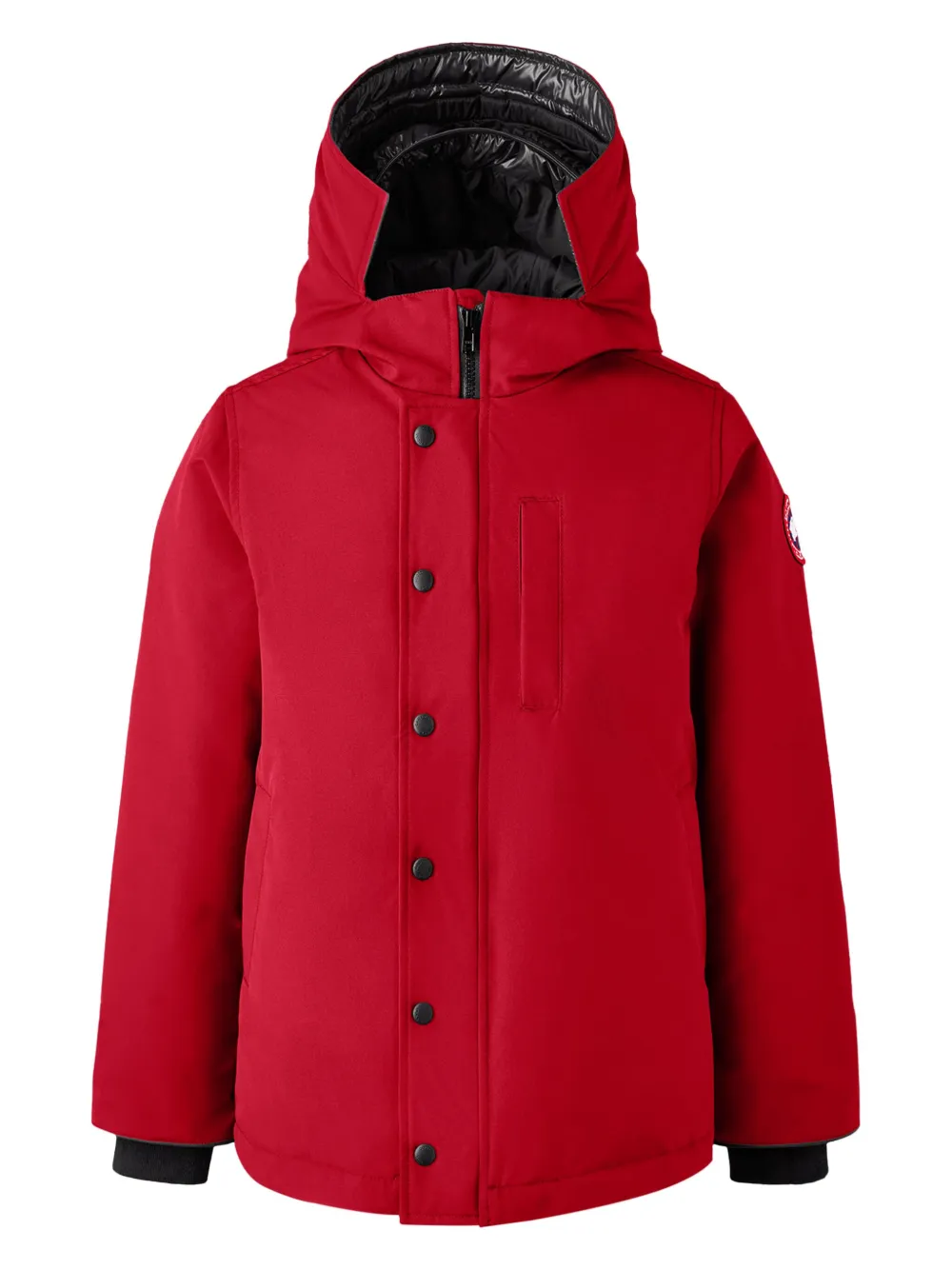 

Пуховик с нашивкой-логотипом Canada Goose Kids, красный