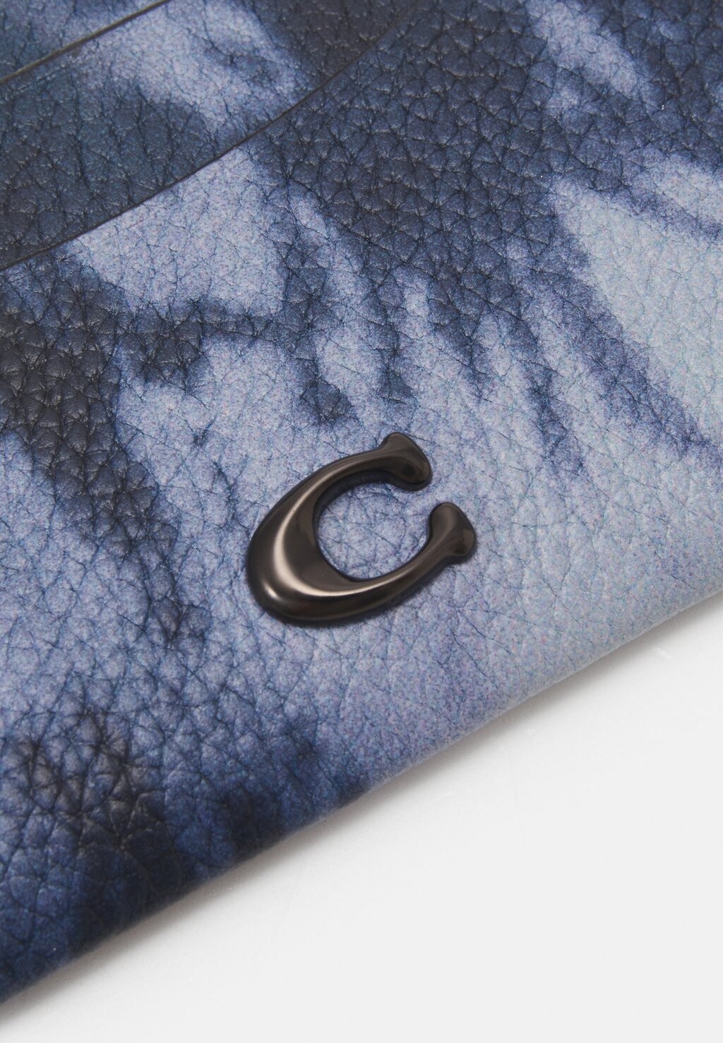 

Кошелек FLAT CARD CASE IN TIE DYE PRINTED Coach, темно-синий