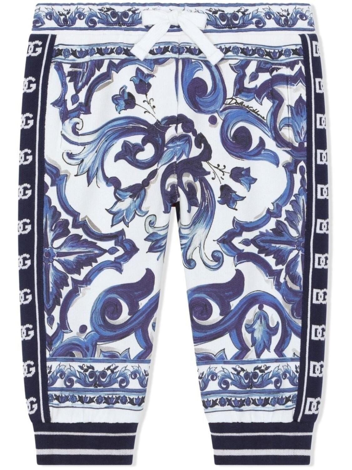 

Dolce & Gabbana спортивные брюки с принтом Majolica, белый