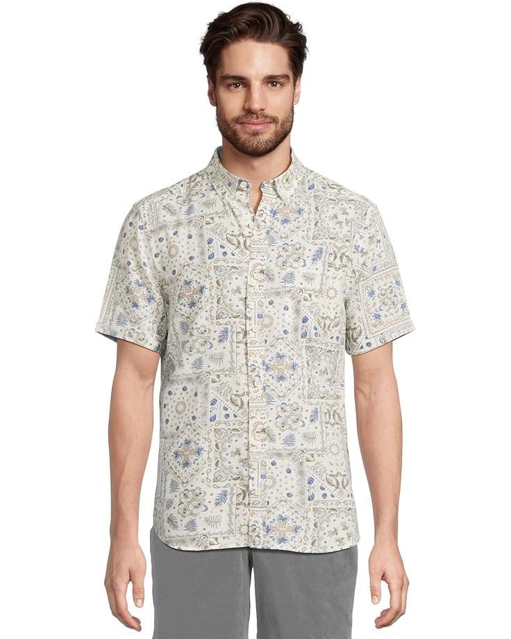 

Рубашка Johnston & Murphy Short Sleeve Bandana Print Shirt, цвет White Multi
