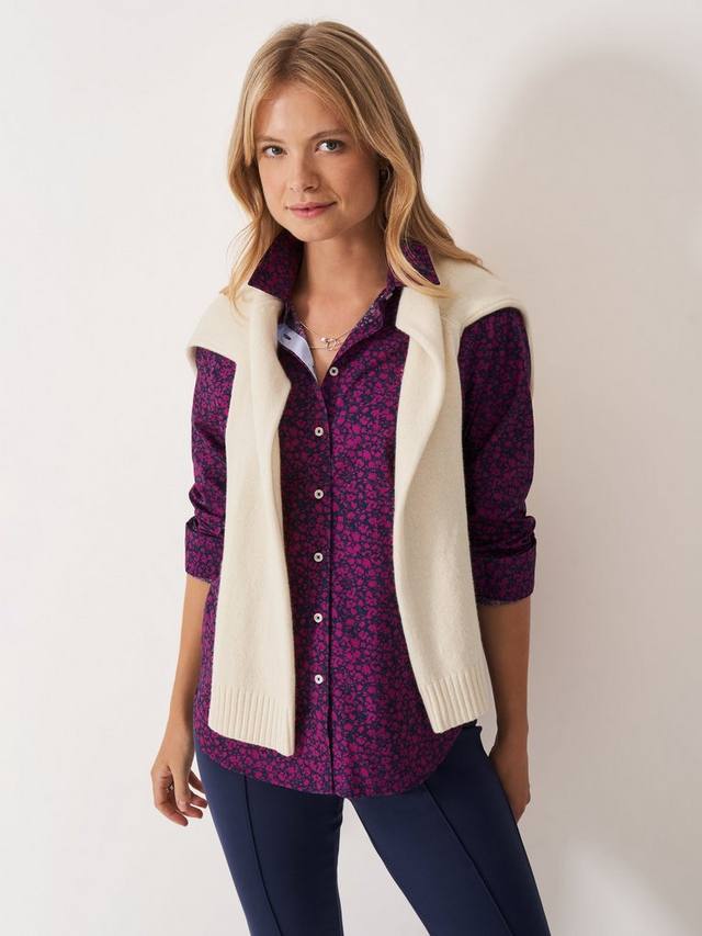 

Хлопковая рубашка Lulworth с цветочным принтом Crew Clothing