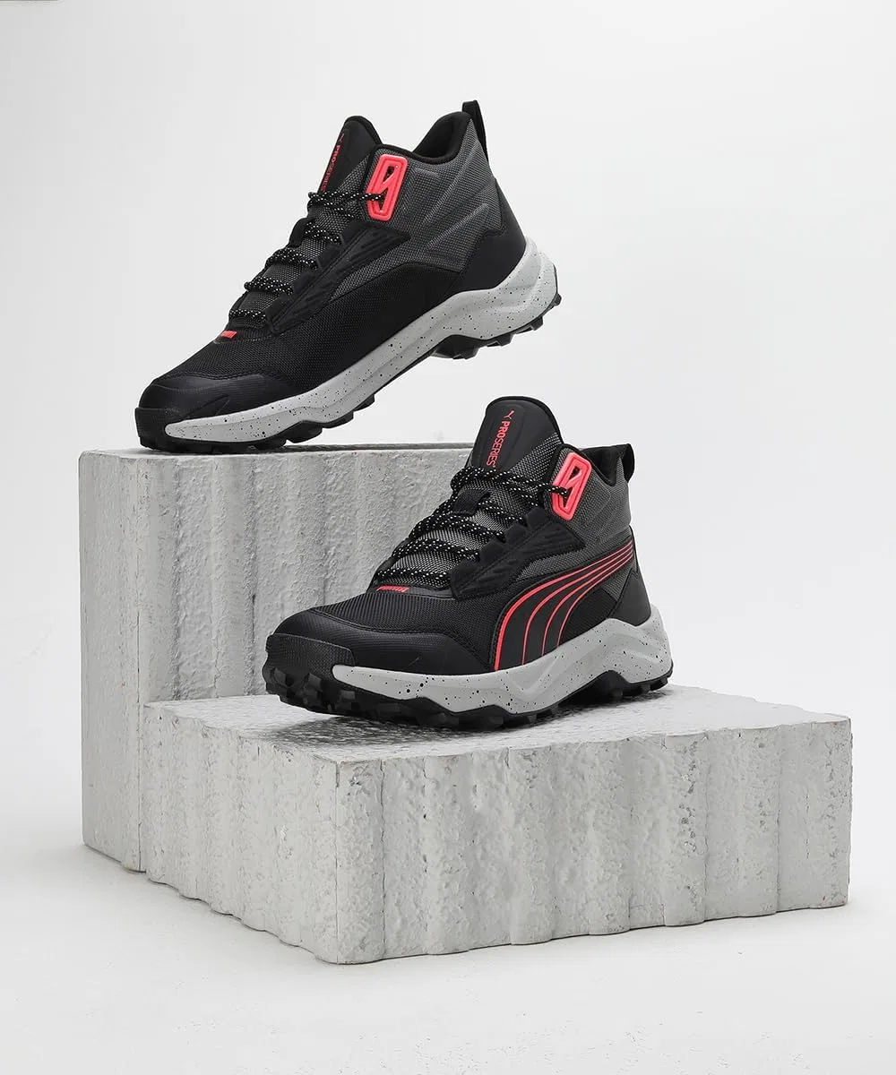 Кроссовки для бега PUMA Obstruct Pro Mid Street унисекс, Puma Black Cool Dark Gray Fire Orchid — фото 4