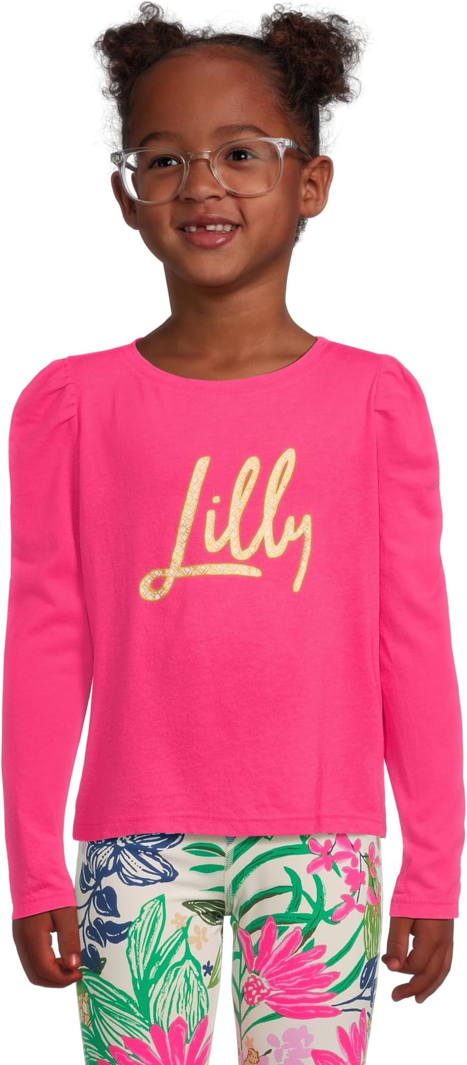 

Топ Lilly Pulitzer Kids Mini Jansen Long Sleeved Top, цвет Multi Brandmarked Lilly Script Graphic