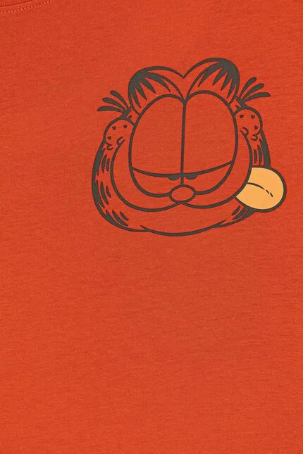 Футболка с принтом Garfield United Colors of Benetton, оранжевый — фото 3