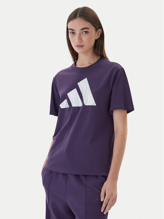 

Футболка regular fit Holiday Metallic Graphic JV8527 Adidas, фиолетовый