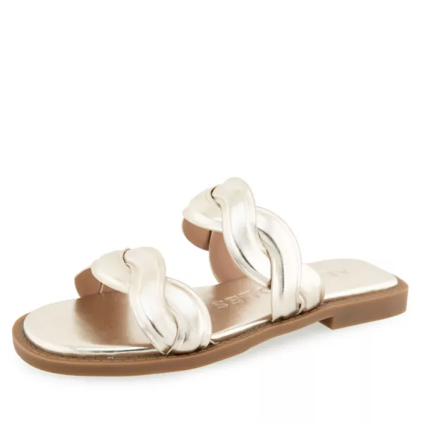 Женские сандалии Colette на плоской подошве Aerosoles, цвет gold metallic — фото 2