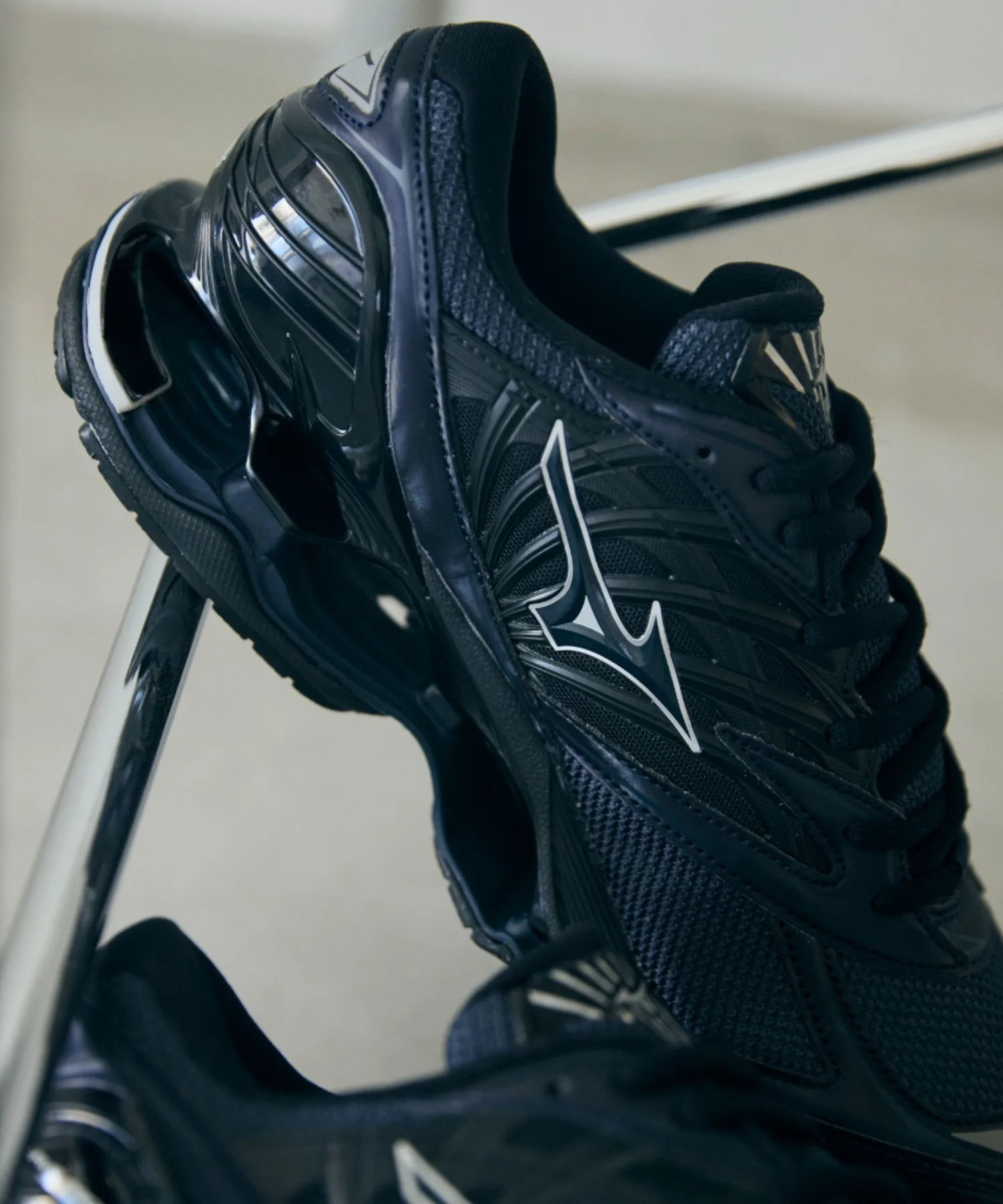 Кроссовки беговые с технологией Infinity Wave Mizuno WAVE PROPHECY LS D1GA333707 голубые — фото 2