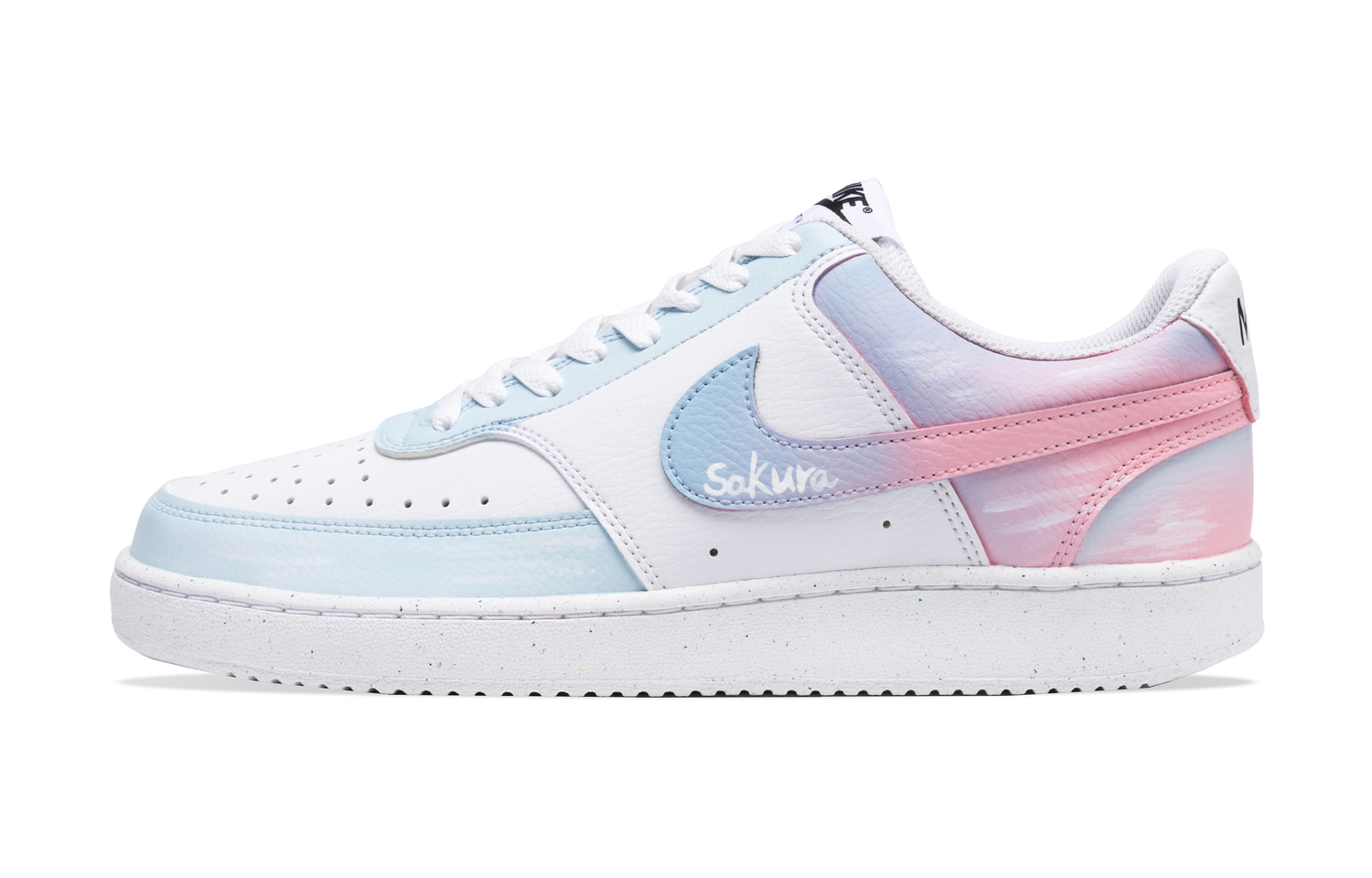 

Кроссовки Nike Court Vision 1 Gradient Rainbow противоскользящие износостойкие низкие мужские синий розовый, синий белый розовый