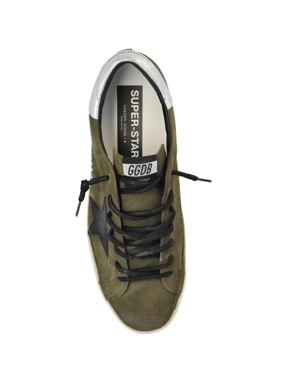 Кроссовки Super-Star с нашивкой в виде звезды GOLDEN GOOSE, зеленый — фото 4