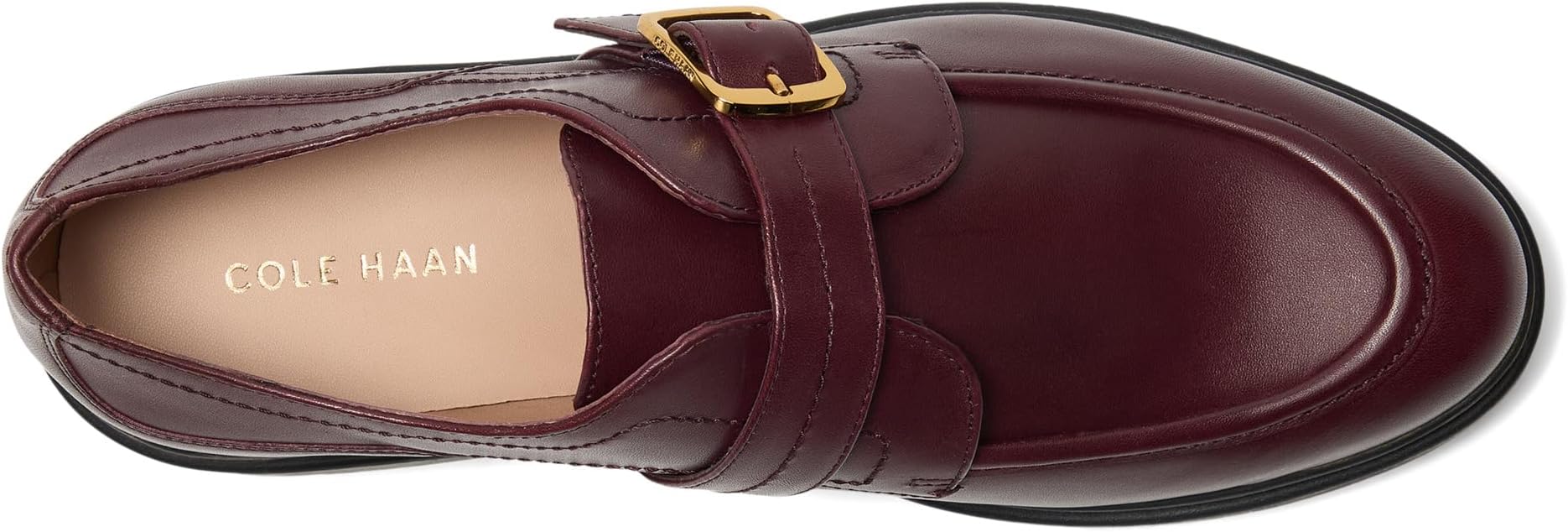 Оксфорды Cole Haan Carlitta Monk Strap Lug Oxfords, цвет Black Garnet Leather — фото 2