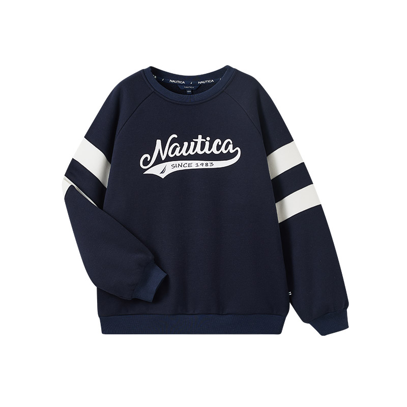 Флисовая толстовка с круглым вырезом NAUTICA, светло серый — фото 3