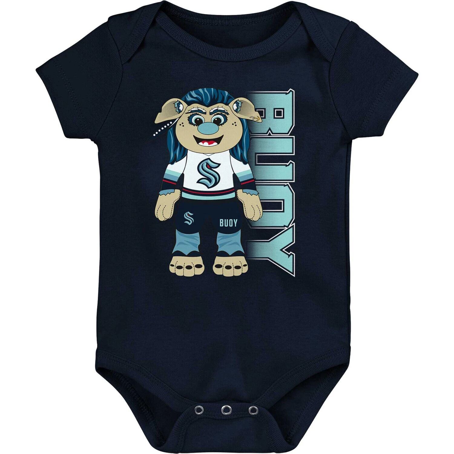 

Боди-талисман Cheer Seattle Kraken Deep Sea Blue для новорожденных и младенцев Outerstuff