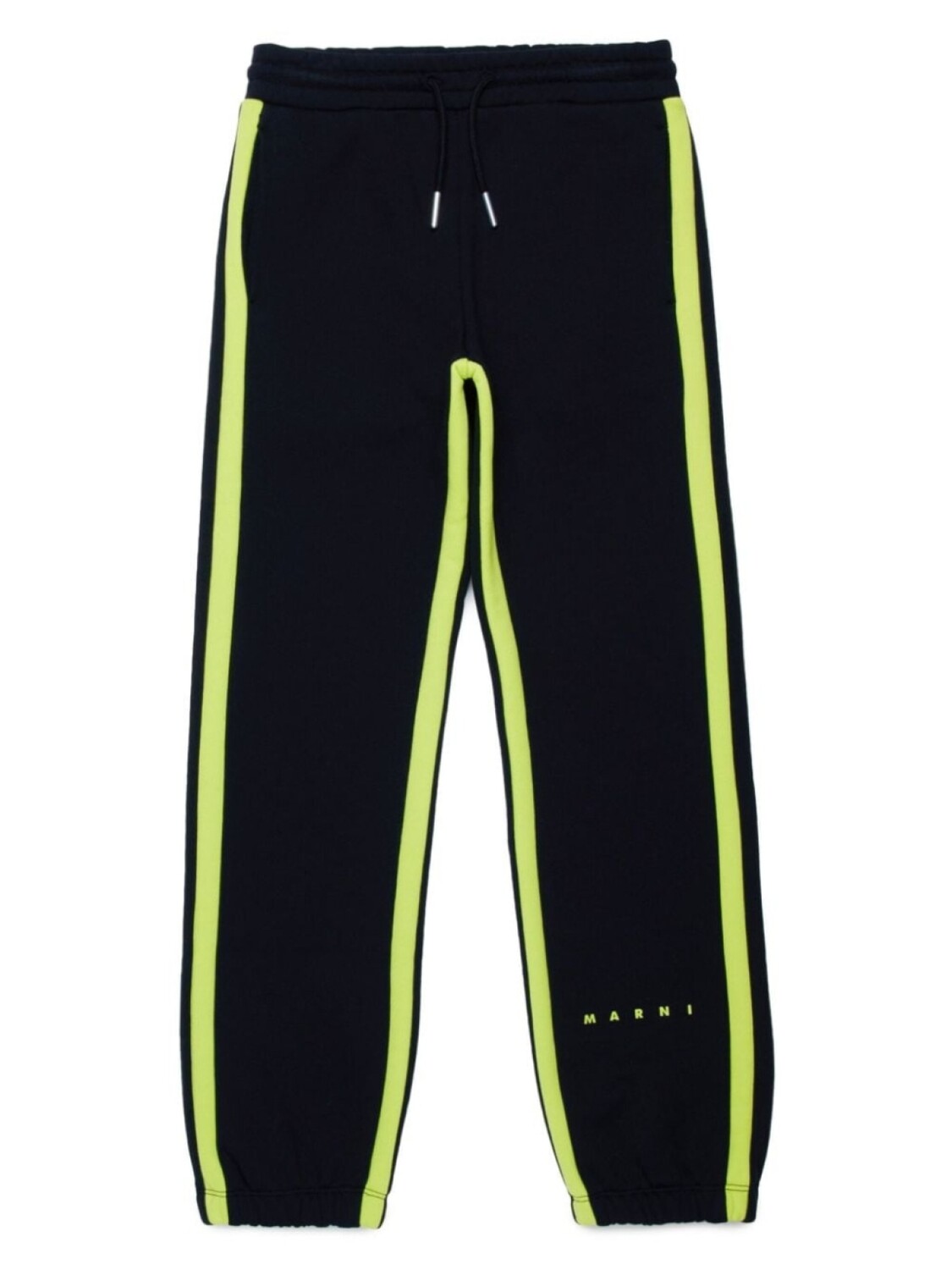 

Marni Kids полосатые хлопковые спортивные брюки, черный