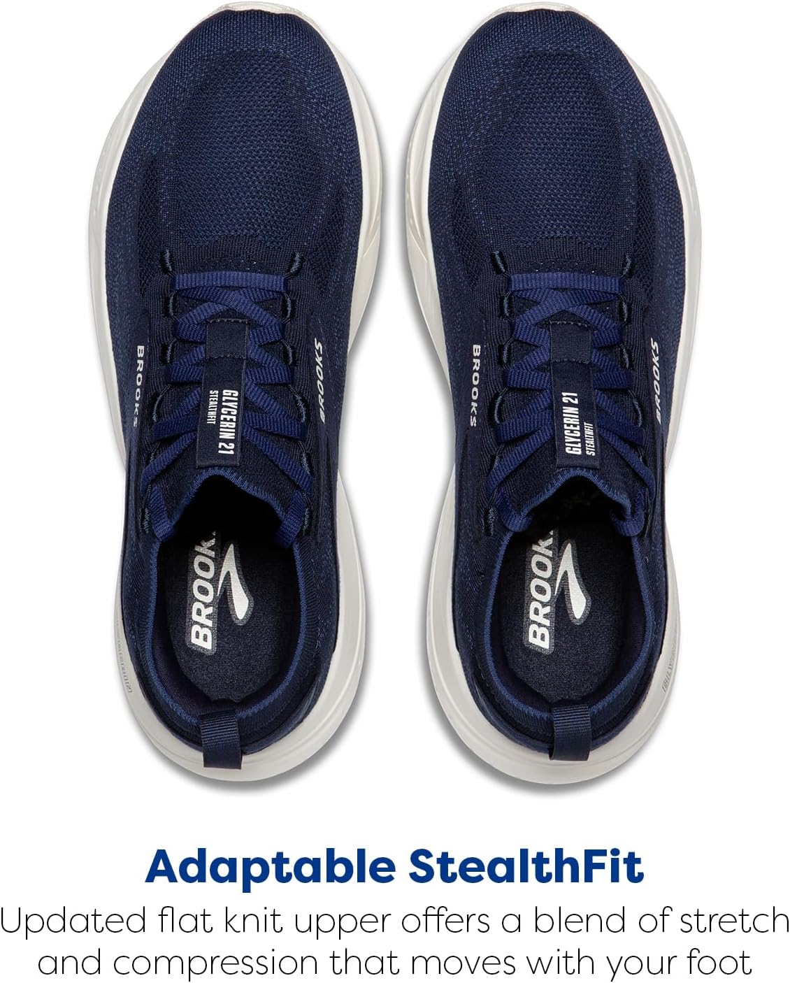 Мужские кроссовки Brooks Glycerin Stealthfit 21 нейтральные для бега, Peacoat/Blueprint/Onyx — фото 4