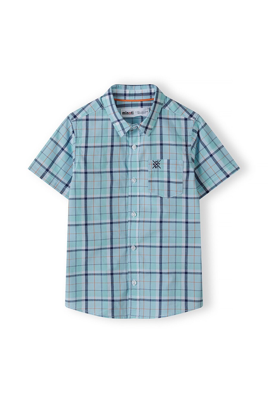 

Рубашка на пуговицах классического кроя MINOTI, цвет Navy/Smoke blue/Light blue