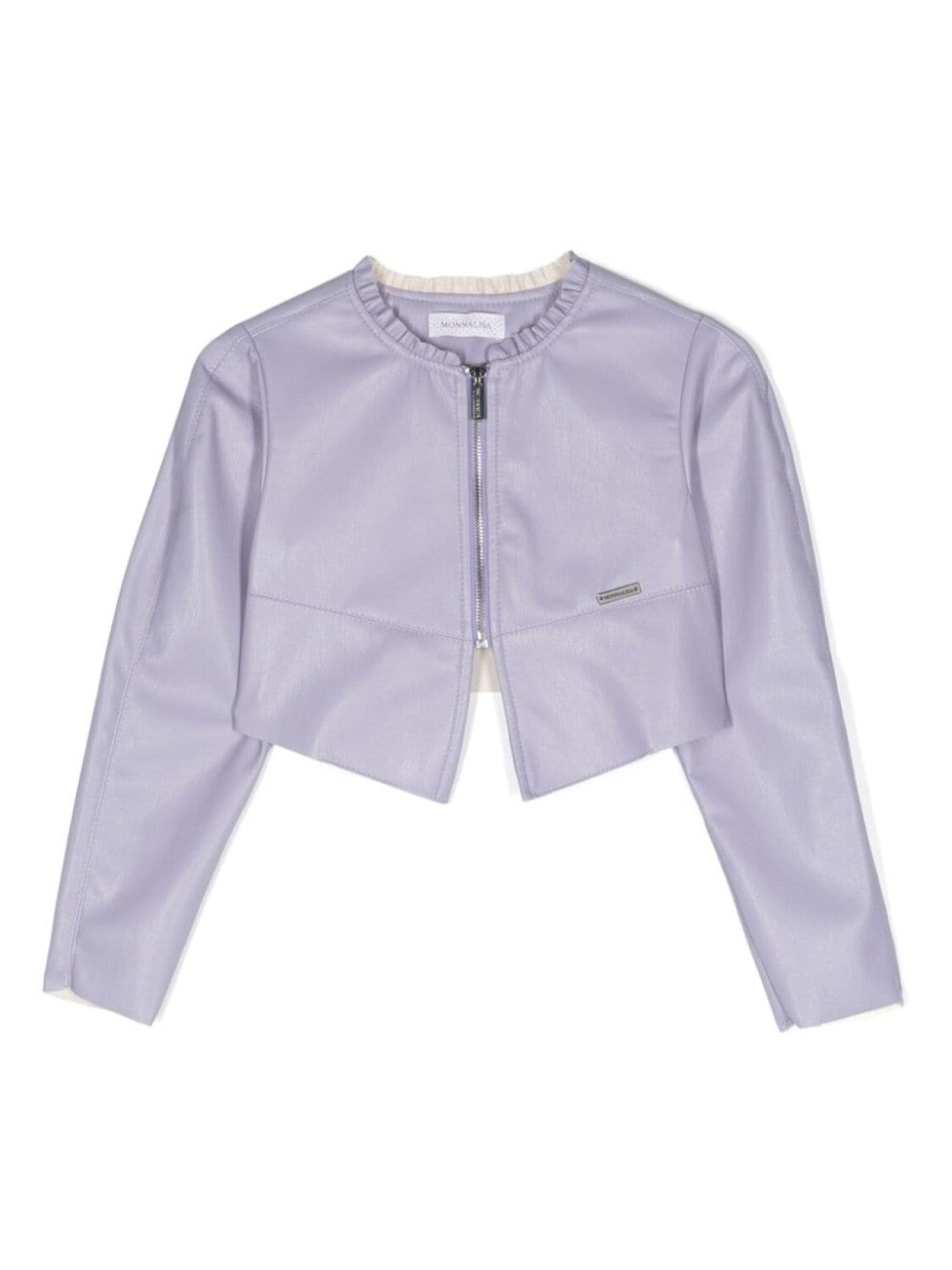 

Monnalisa куртка из искусственной кожи с логотипом, фиолетовый