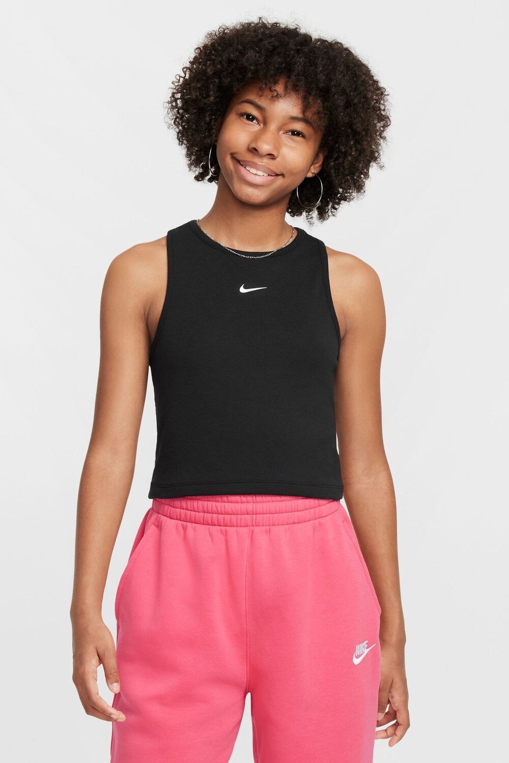 

Спортивный ребристый жилет топ Nike, черный