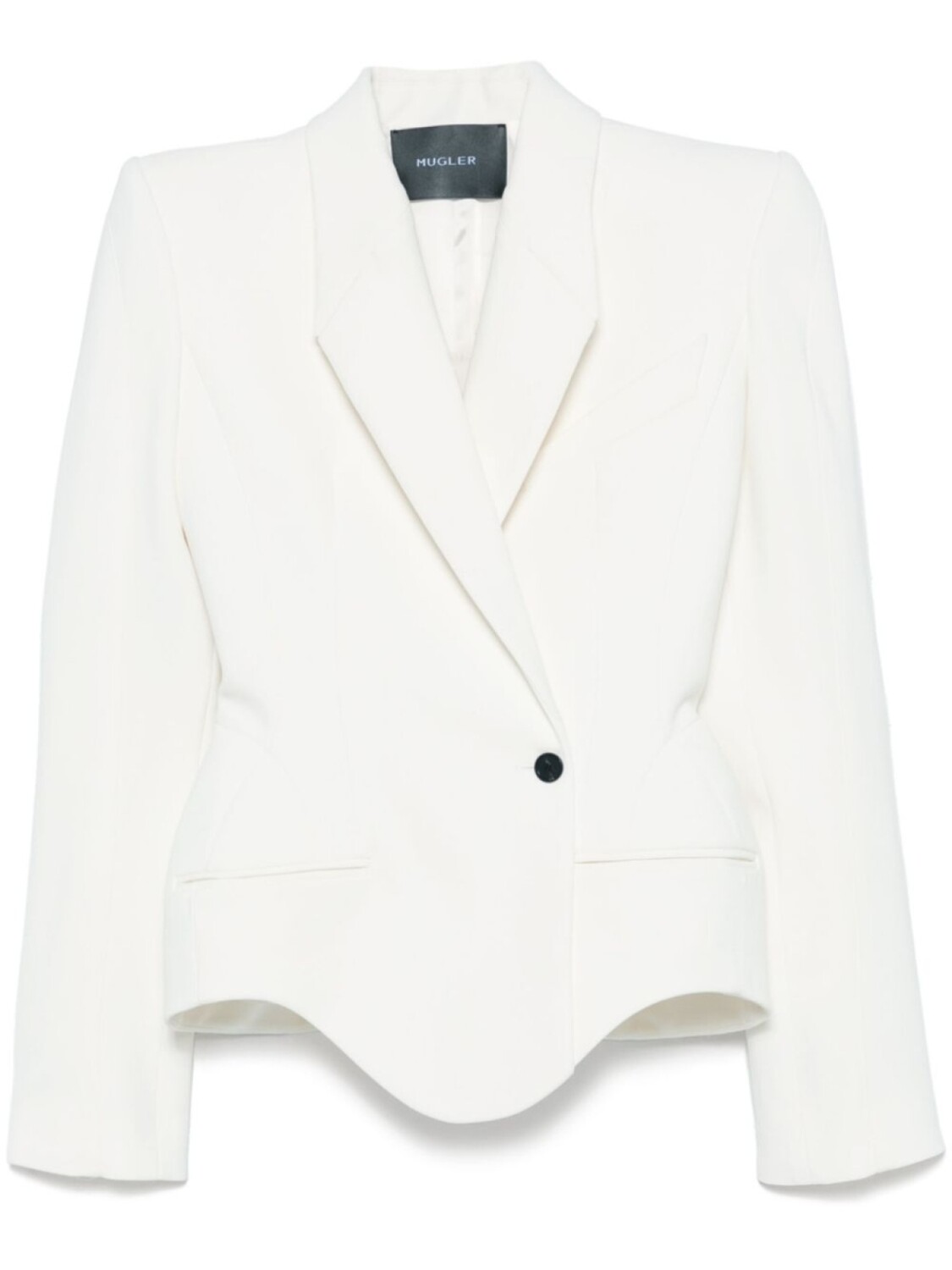 

Куртка с фирменной символикой Mugler, белый